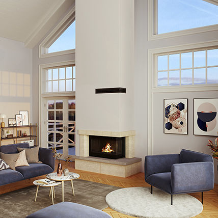 Wood-burning fireplace - MYRTE - SEGUIN - gas / pellet / free-standing