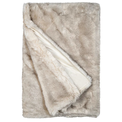 Faux fur throw blanket - A - IBERIAN WOLF 933 - TISCA ITALIA - PES
