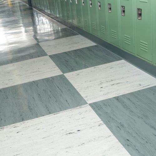 Rubber flooring - IMO - FLAMCO FLEXCON - tertiary / tile / smooth