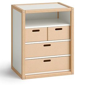 Contemporary chest of drawers - PROFILSYSTEM - Flötotto Einrichtungssysteme GmbH - beech / rectangular / with drawer
