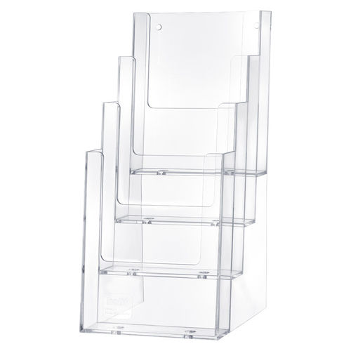 Countertop brochures rack the helpdesk Helit glass / commercial