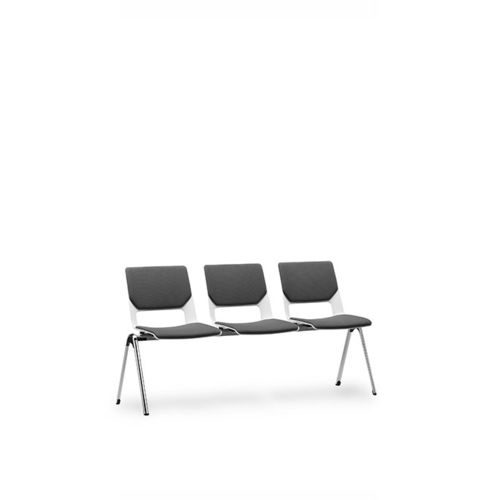 Plastic beam chair - VLEGSIS3 - Interstuhl Büromöbel GmbH & Co. KG - 2-person / 3-seater / indoor