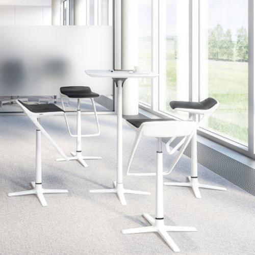 Contemporary bar stool - KINETICIS5  - Interstuhl Büromöbel GmbH & Co. KG - fabric / polypropylene / metal base