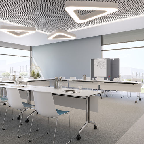 Contemporary work table - NESTYIS3 - Interstuhl Büromöbel GmbH & Co. KG - polypropylene / metal base / rectangular