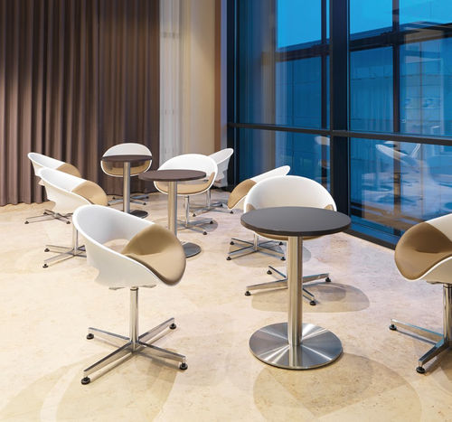 Contemporary visitor chair - Volpino  - Kusch & Co - indoor / in fire-retardant fabric / plastic