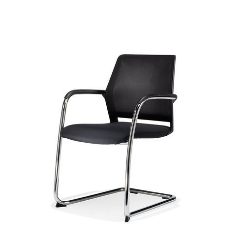 Contemporary visitor chair - São Paulo - Kusch & Co - indoor / in fire-retardant fabric / leather