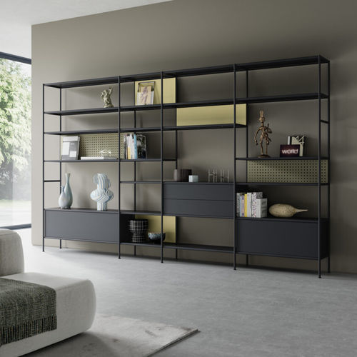 Wall shelves - MATCH - Müller - room divider / contemporary / metal