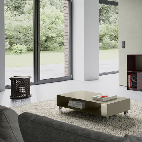 Minimalist design sideboard - R 200 - Müller - chrome / mobile / on casters