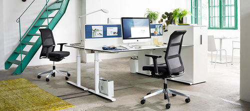 Contemporary office chair - PARO_2 - Wiesner Hager - mesh / upholstered / on casters