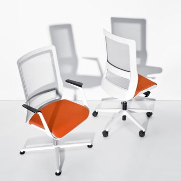 Contemporary office chair - POI - Wiesner Hager - mesh / upholstered / on casters