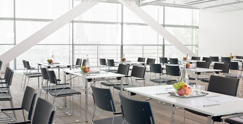 Contemporary boardroom table - F.T.S. - Wiesner Hager - polyurethane / rectangular / folding