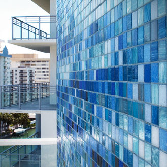 Glass mosaic tile - VITREO 131 - Trend - textured / outdoor / wall