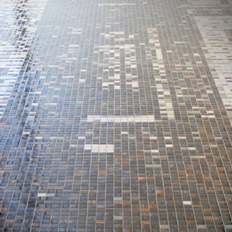 Glass mosaic tile - BRILLANTE 221 - Trend - textured / indoor / floor