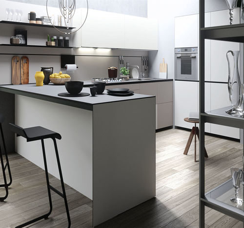 Contemporary kitchen - Forma Mentis - VALCUCINE - lacquered wood / melamine / island