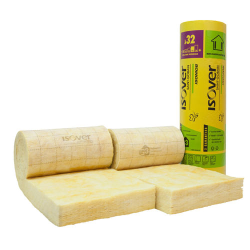 Thermal-acoustic insulation - Isomob 32R - ISOVER SAINT-GOBAIN - glass wool / roll / interior