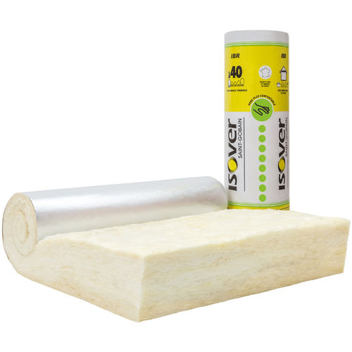 Thermal-acoustic insulation - IBR Revêtu Alu - ISOVER SAINT-GOBAIN - glass wool / roll / interior