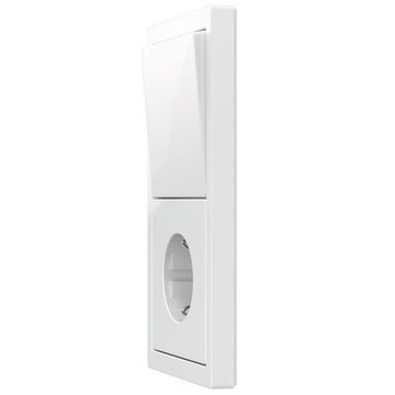 Light switch - D-LIFE - Merten GmbH - push-button / recessed / rectangular