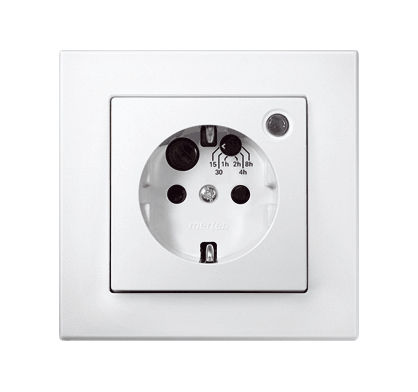 Power socket - M-SMART - Merten GmbH - wall-mounted / contemporary / white