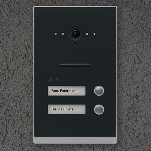 White video door intercom - TWINBUS IP - Merten GmbH - gray / residential / for home