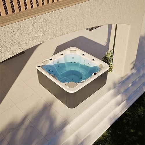 Built-in hot tub - PULSE - Aquavia Spa - above-ground / square / 6-person