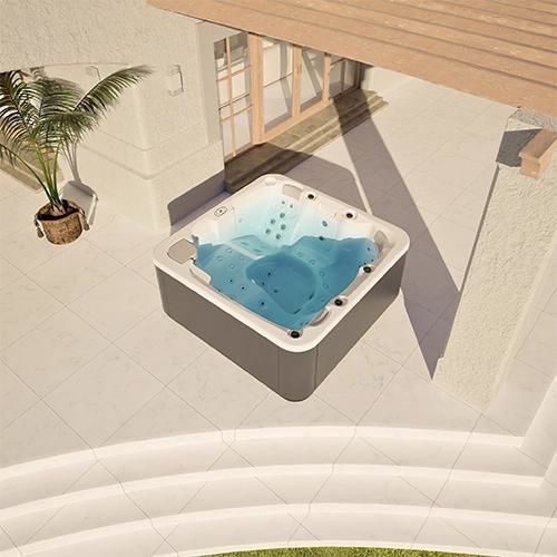 Built-in hot tub - FEEL - Aquavia Spa - above-ground / square / 4-seater