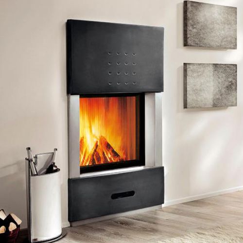 Contemporary fireplace surround - BARCELLONA - Piazzetta - earthenware / handmade