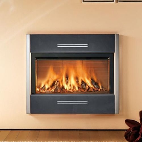 Contemporary fireplace surround - CALAIS - Piazzetta - steel / earthenware / white
