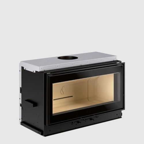 Closed wood hearth - MC 90/44 - Piazzetta - 1-sided / steel / ceramic