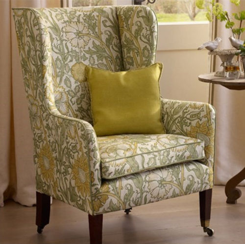 Upholstery fabric - PINK & ROSE  - MORRIS & Co. - for curtain / for roller blinds / floral pattern