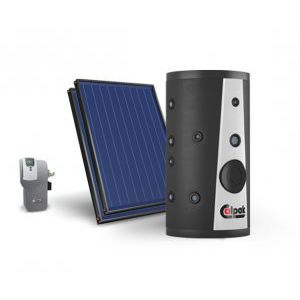 Solar hot water tank - WITH M4 SELECTIVE - Calpak-Cicero Hellas - free-standing / vertical / home