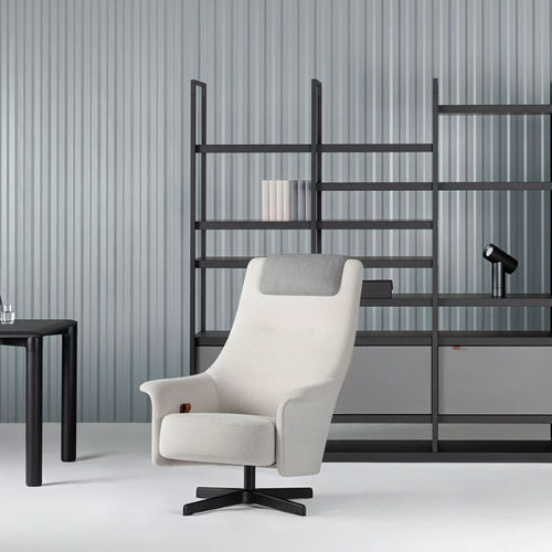 Contemporary armchair - PORTS ACTIVE - Bene GmbH - fabric / leather / stainless steel