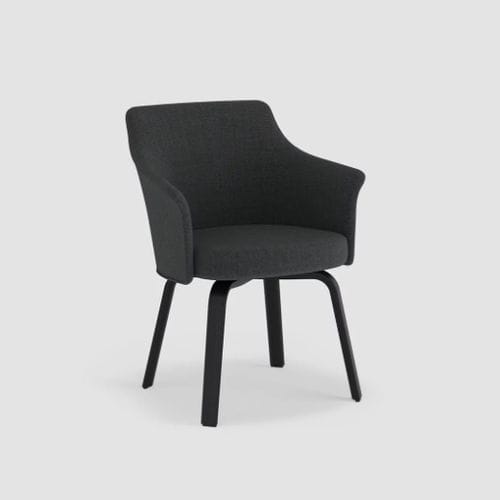 Contemporary armchair - PORTS - Bene GmbH - fabric / wooden / upholstered