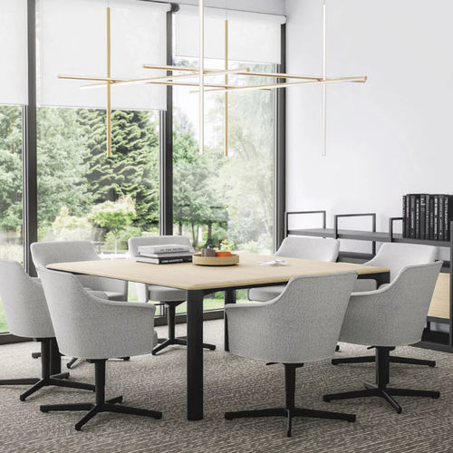 Contemporary visitor chair - PORTS - Bene GmbH - indoor / fabric / metal base