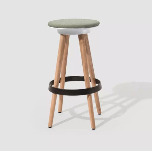 Contemporary high bar table - TIMBA - Bene GmbH - MDF / metal / glass