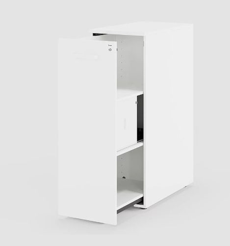 Beech office unit - CUBE_S TOWER UNIT - Bene GmbH - maple / bamboo / 1-drawer