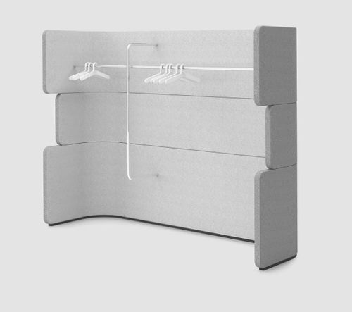 Floor coat rack - DOCKLANDS - Bene GmbH - contemporary / brushed stainless steel / gray