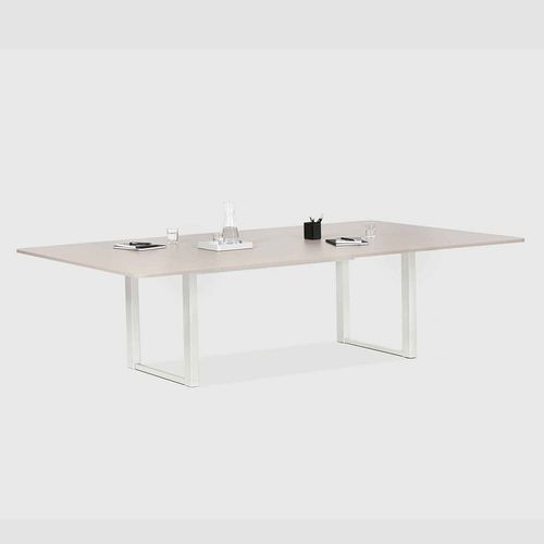 Contemporary boardroom table - LEVEL PURE LIFT MEETING QUATTRO - Bene GmbH - aluminum / aluminum base / rectangular