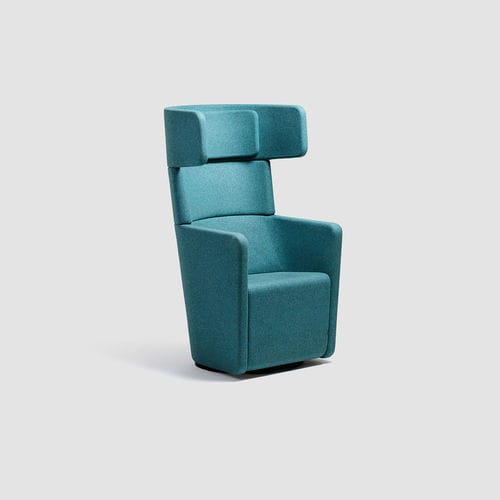 Contemporary visitor armchair - PARCS WING - Bene GmbH - fabric / high-back / privacy