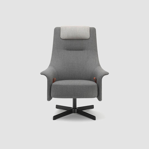 Contemporary armchair - PORTS ACTIVE - Bene GmbH - fabric / leather / stainless steel