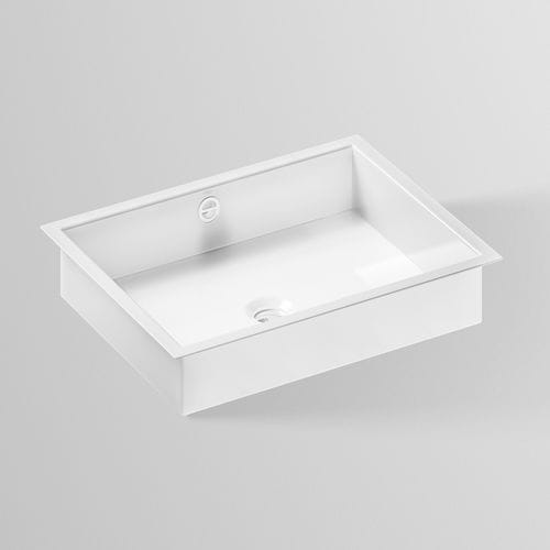 Undercounter washbasin - UB.ME SERIES - Alape - in vitrified steel / antibacterial / rectangular