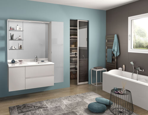 Contemporary bathroom - EVOLUTION Capture Argile mat - Delpha - wooden / ceramic / clay