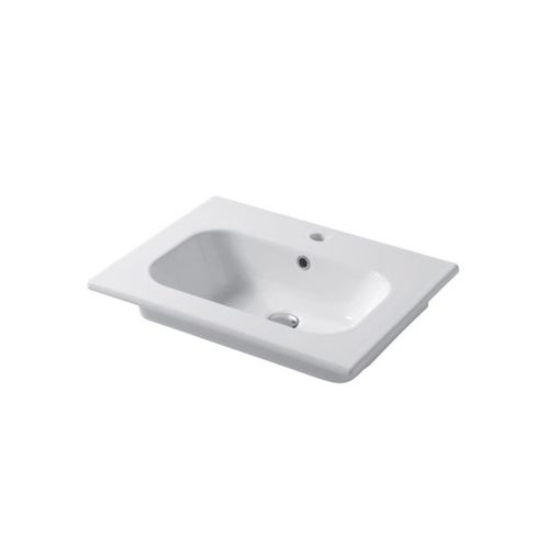 Built-in washbasin - QUBO : QS06146101 - Disegno Ceramica - ceramic / rectangular / contemporary