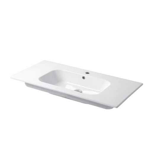 Built-in washbasin - QUBO : QS09151101 - Disegno Ceramica - ceramic / rectangular / contemporary