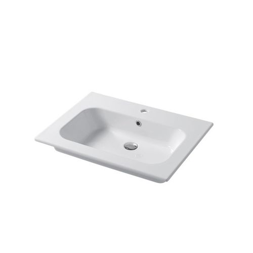 Built-in washbasin - QUBO : QS07151101 - Disegno Ceramica - ceramic / square / contemporary