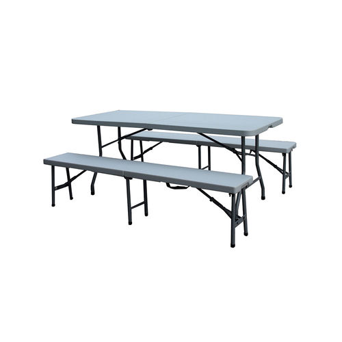 Contemporary table and bench set - FT 3633 - DRIGANI SRL - metal / plastic / outdoor