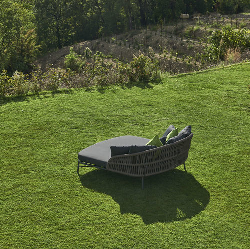 Contemporary sun lounger - DROP - DRIGANI SRL - Textilene® / aluminum / rope