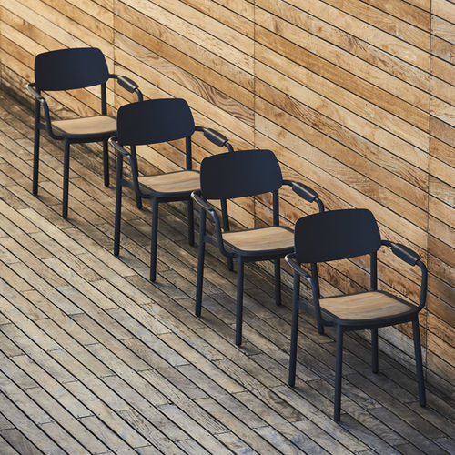 Contemporary chair - NOA - DRIGANI SRL - garden / indoor / teak