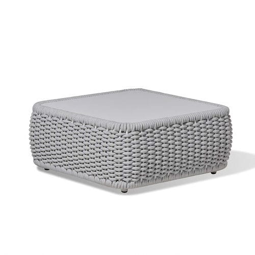Contemporary coffee table - AURA - DRIGANI SRL - aluminum / rope / aluminum base