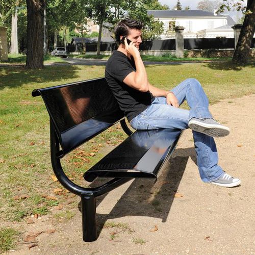 Design public bench - OSLO - PROCITY - aluminum / perforated sheet metal / sheet steel