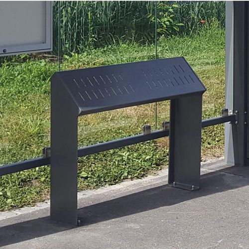 Stand-up public bench - KUBE. - PROCITY - contemporary / galvanised steel / steel